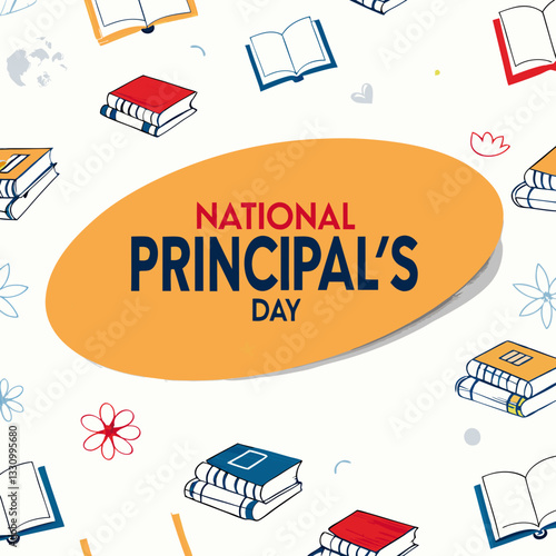 A colorful and cheerful digital illustration for School Principals' Day