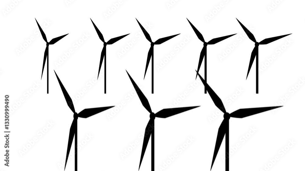 wind turbine, seamlessly loopable. rotation animation, wind turbine, seamlessly loopable. rotation animation,