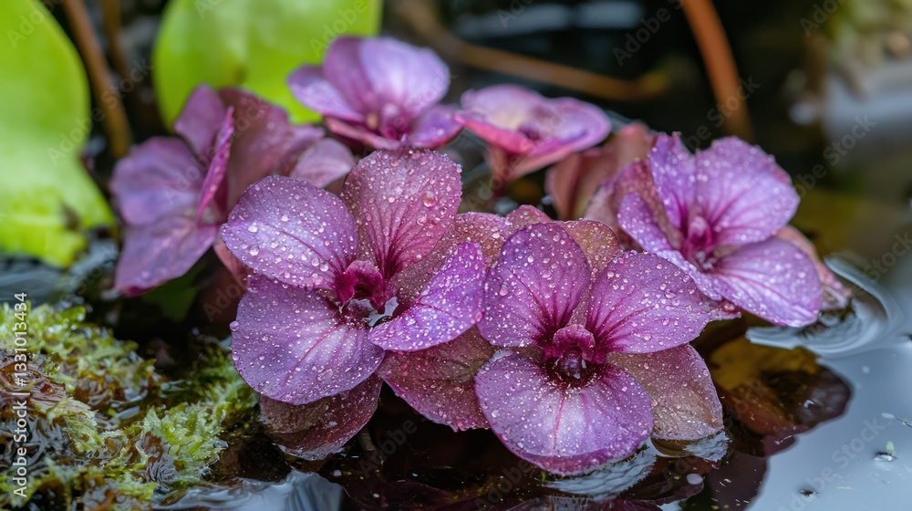 Obraz premium Butterwort flower, pink, nature, plant, garden, flowers, flora, purple, blossom, bloom, summer, spring, petal, beauty, violet, beautiful, floral, petals, clematis, leaf
