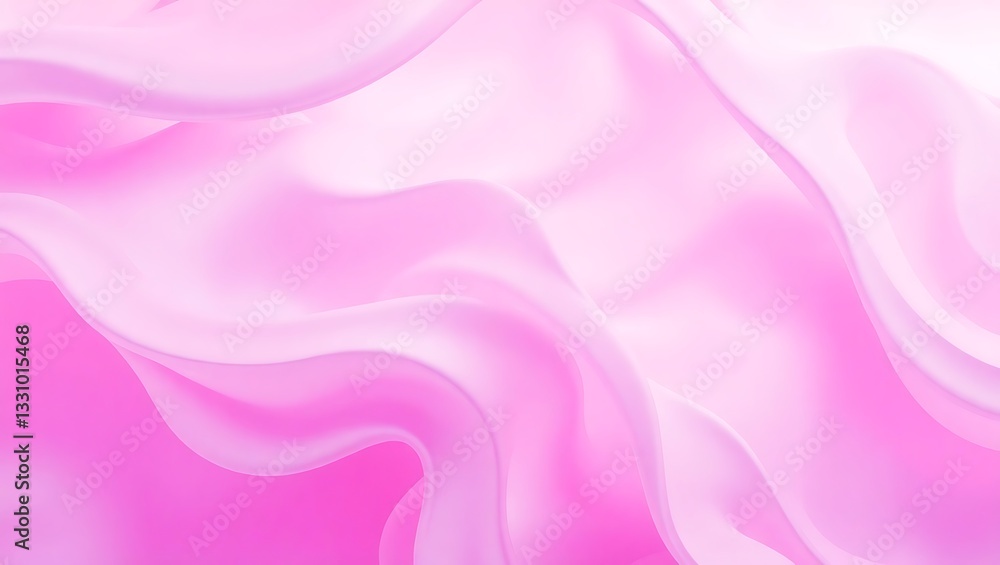 Obraz premium Elegant Pink Silk Fabric Background with Soft Flowing Waves and Smooth Texture - Perfect for Fashion, Design, and Art Inspiration