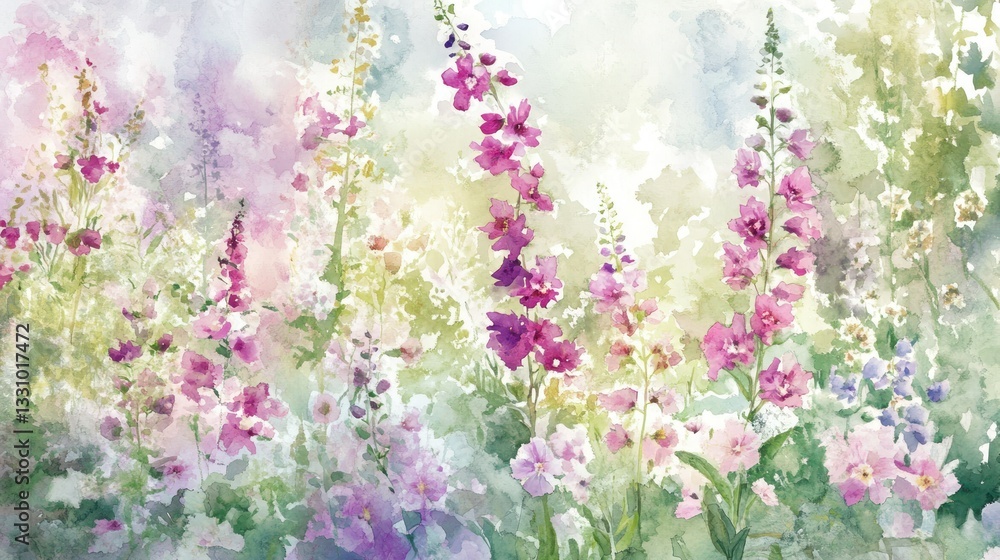 Obraz premium Pastel garden flowers in soft light