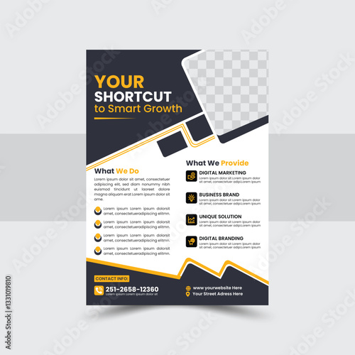 Modern Corporate Business Flyer Template – Professional, Clean & Editable Design for Marketing & Branding.