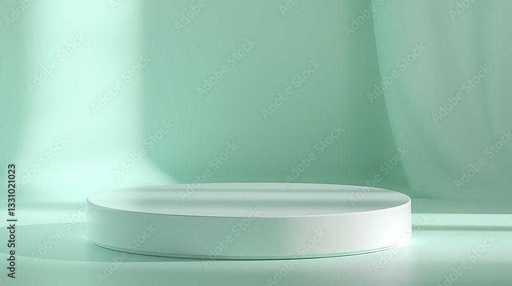 Elegant Round Porcelain Display Platform for Product Photography Elegant Round Porcelain Display Platform for Product Photography