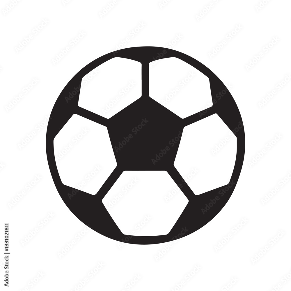 Fototapeta premium Soccer ball icon. Football simple black style, Vector illustration.
