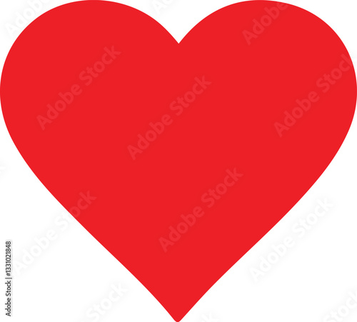 Red heart icon isolated on white background, a symbol of love and romance Free Download Red heart icon isolated on white background, a symbol of love and romance - GFXLoad
