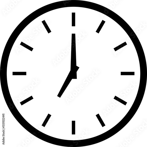 clock icon for graphic design, logo, web site, social media, mobile app, illustration