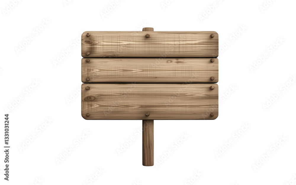 Fototapeta premium Wooden sign cut out