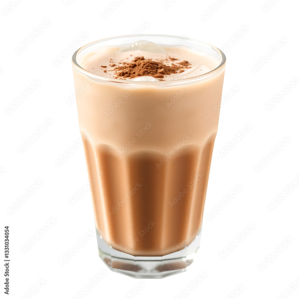 realistic iced coffee in glass isolated on transparent background. Generative Ai. realistic iced coffee in glass isolated on transparent background. Generative Ai.