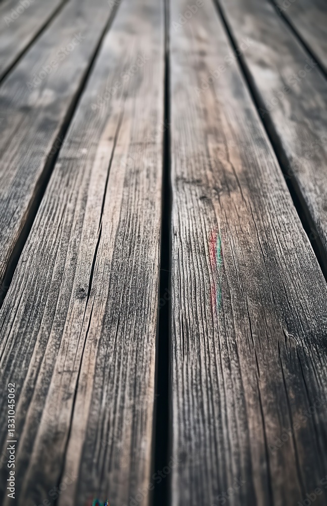 Obraz premium Weathered Gray Wooden Planks Texture Background