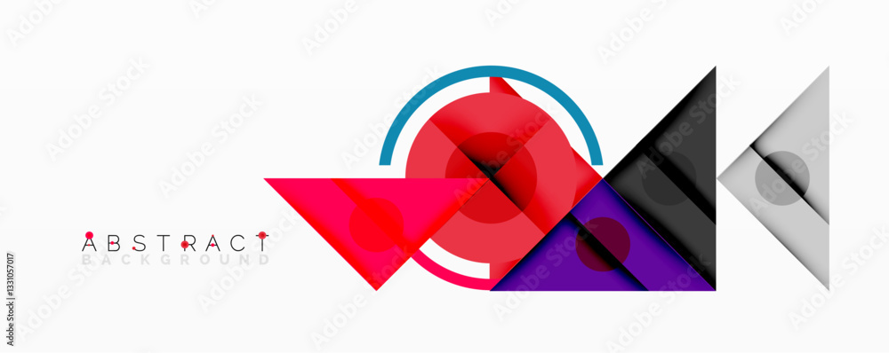 Abstract geometric composition with intersecting triangles, circles, and gradients, creating a dynamic layered pattern with depth and contrast Abstract geometric composition with intersecting triangles, circles, and gradients, creating a dynamic layered pattern with depth and contrast