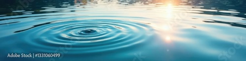 Gentle ripples disturb the surface of the lake, reflection, waves, lake