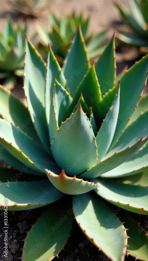 Mature Agave deserti with thick, fleshy leaves, desert plants, mature, large leaves Mature Agave deserti with thick, fleshy leaves, desert plants, mature, large leaves