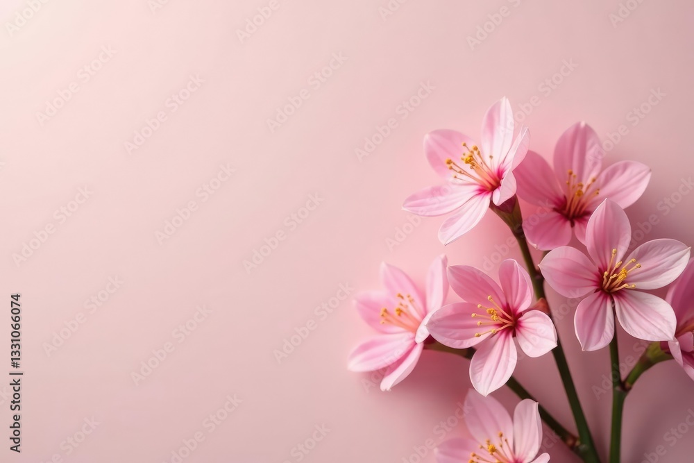 Soft pink flowers against a neutral background, spring, focus, flowers Soft pink flowers against a neutral background, spring, focus, flowers