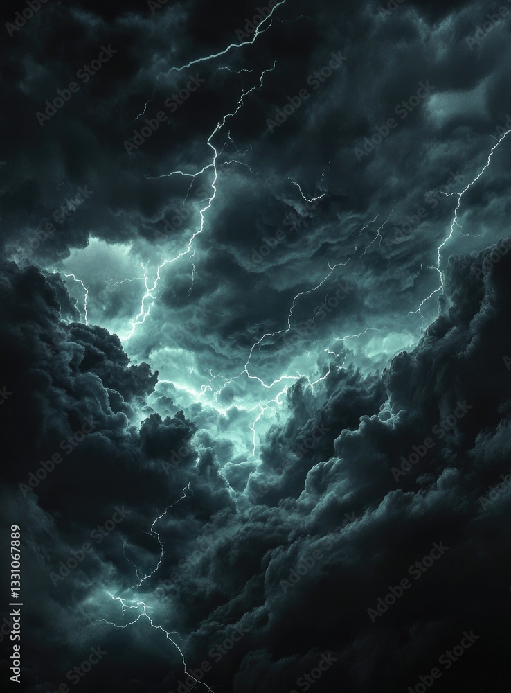 Dark stormy sky with lightning Dark stormy sky with lightning