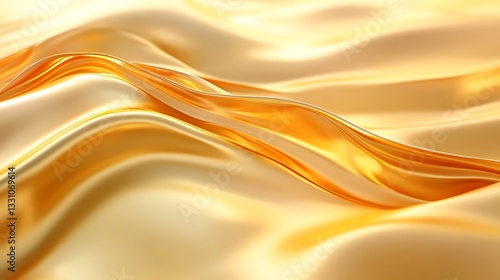 Golden Fabric Waves: Abstract Luxury Texture