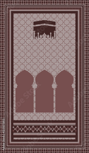 beautiful design of Muslim prayer rug. This Islamic carpet is for holly chanting to Allah and you can use this muslim rug to pray at masjid in Turkey Saudi Arabia Malaysia Egypt Makkah