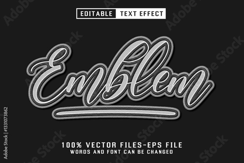 Emblem Editable Text Effect
