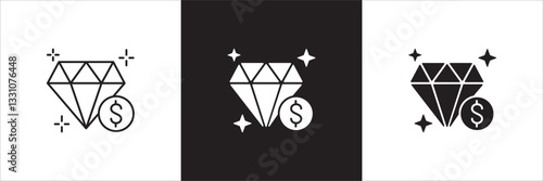 Money business icon. Finance icon. Money cash symbol. Icons design compatible for balance, financial, dollar, wealth, asset, earning, payment, salary. Vector illustration.