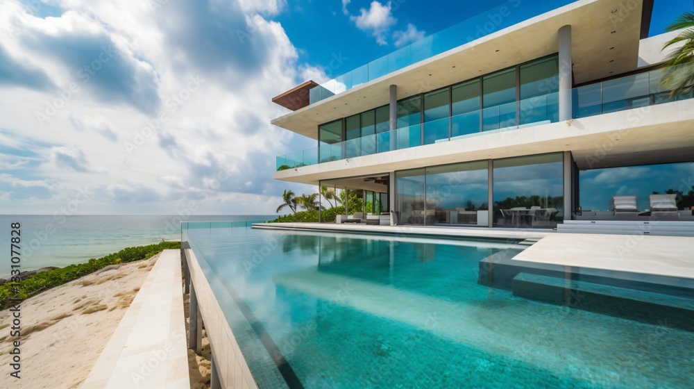 Luxurious Modern Beachfront Villa with Infinity Pool and Ocean View Luxurious Modern Beachfront Villa with Infinity Pool and Ocean View