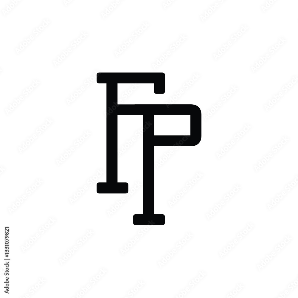 FP monogram logo design letter text name symbol monochrome logotype alphabet character simple logo FP monogram logo design letter text name symbol monochrome logotype alphabet character simple logo