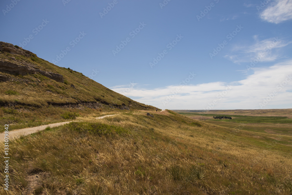 Fototapeta premium Hiking trail through Agate Fossil Beds National Monument, Nebraska 