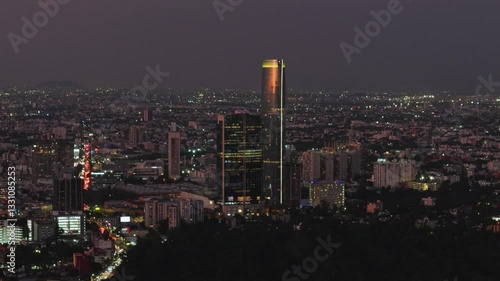 Wallpaper Mural Sky-high perspective of Mitikah Tower, a modern landmark in Coyoacan Torontodigital.ca