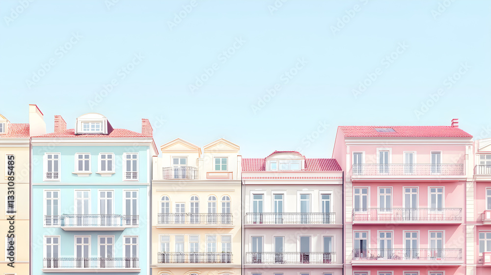 Fototapeta premium Architectural Harmony: A Study in Uniformity and Symmetrical Design