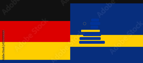 Europe banner background bl...