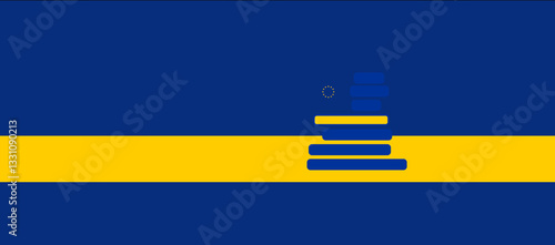 Europe banner background bl...