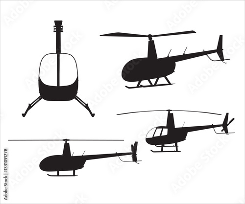Robinson R-44 SVG bundle , Pilot svg, Helicopter svg , Jet svg , svg files for cricut , Flight School Helicopter ,General Aviation