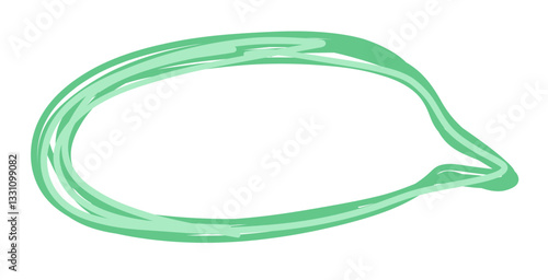 Speech bubble fot text drawing with crayon texture