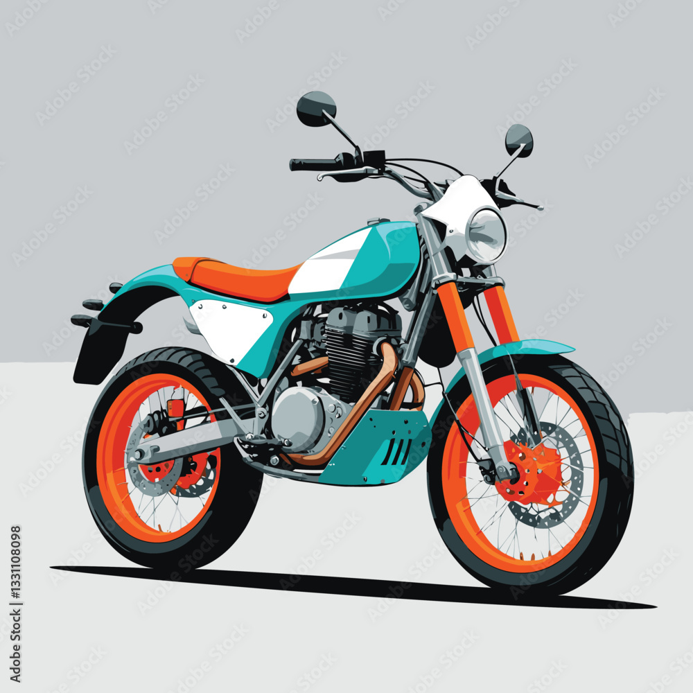 Fototapeta premium unique and cool motorcycle vector