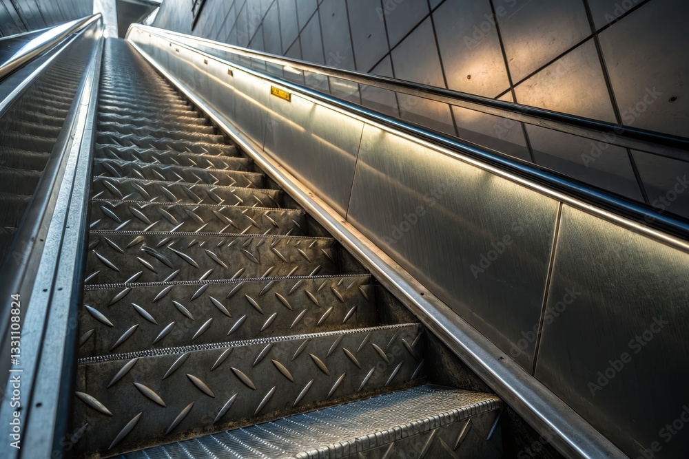 Fototapeta premium Escalator Ascending Perspective