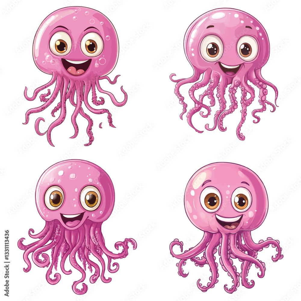 set of funny Octopus set of funny Octopus