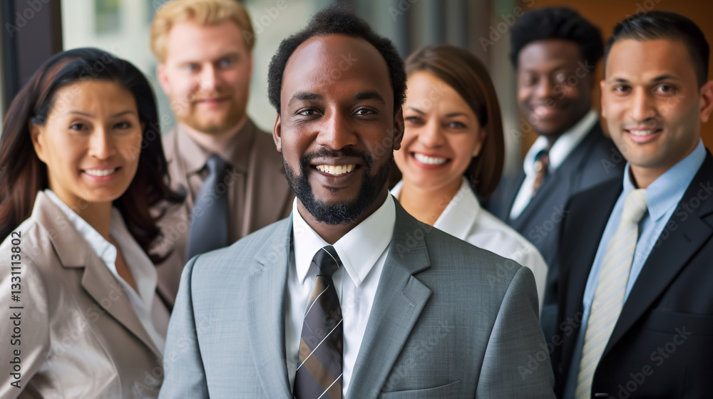 Successful multiethnic business team, reflecting diversity and teamwork. Successful multiethnic business team, reflecting diversity and teamwork.