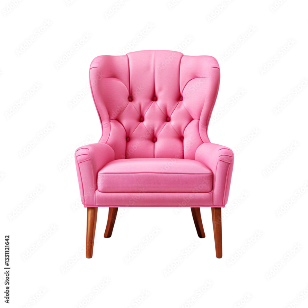 Pink armchair on transparent background Pink armchair on transparent background