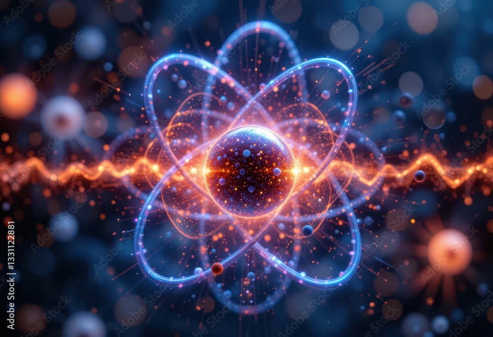 Abstract Representation of Atomic Structure and Energy Waves in Space Abstract Representation of Atomic Structure and Energy Waves in Space