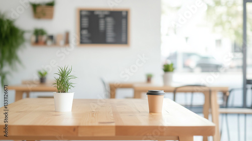 Serene Cafe Interior: A coz...