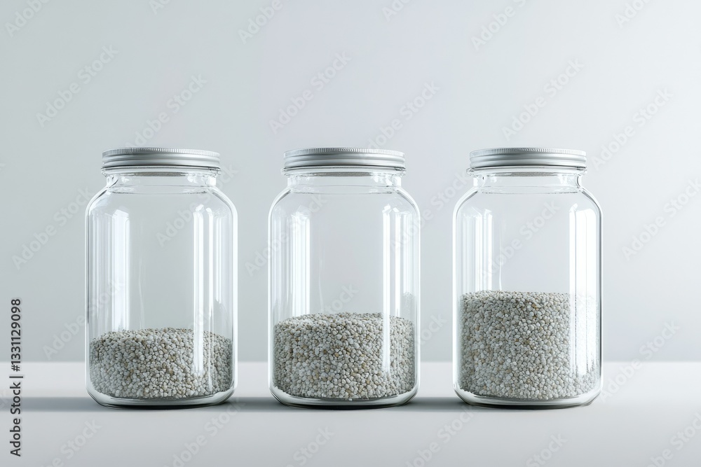 Clear Pixel Picture of Bulk Products in Recyclable Glass Jars Clear Pixel Picture of Bulk Products in Recyclable Glass Jars