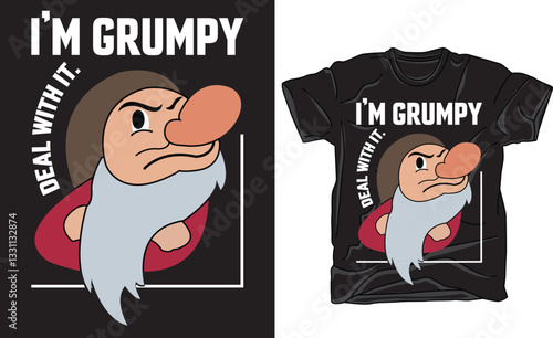 Grumpy t shirt designs and vector. Perfect t shirts  for print item poster, banner, sticker, mug, pod.