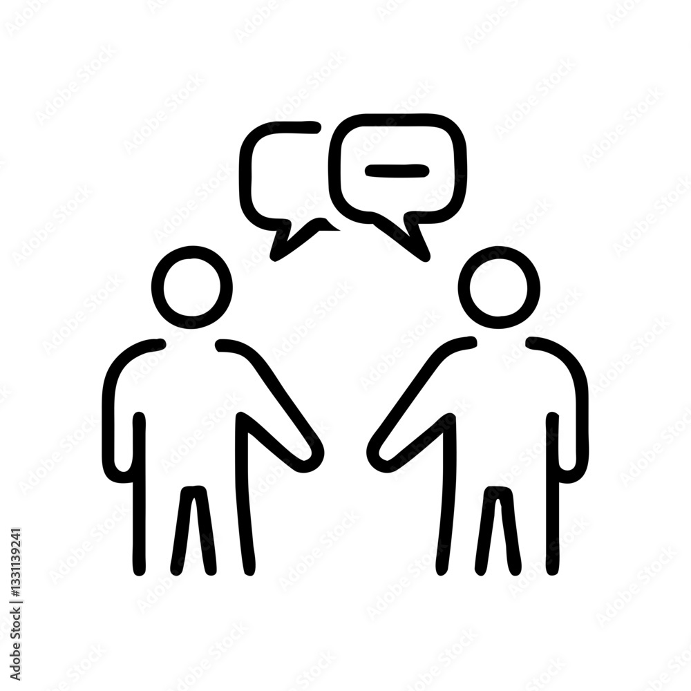 conflict resolution icon, black outline, modern design conflict resolution icon, black outline, modern design