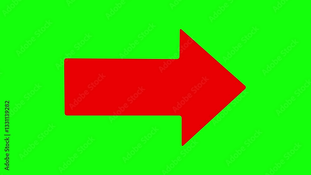 Black arrow pointing right on green screen background. Moving arrow to the side. 4k Black arrow pointing right on green screen background. Moving arrow to the side. 4k