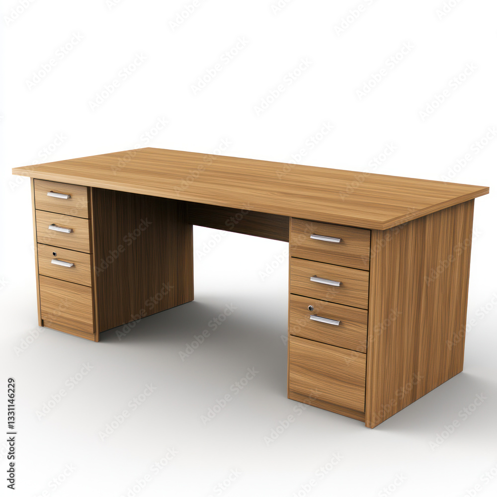 office desk isolated on white office desk isolated on white