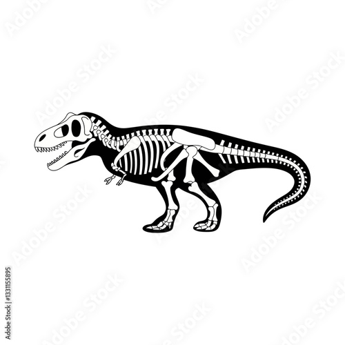 tyrannosaurus rex skeleton silhouette
