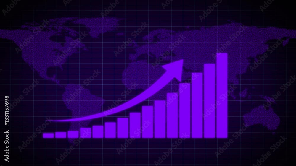 Business growth infographic animation, business graph,Business growth concept in graph chart showing marketing sales profit increasing to future target . Business growth infographic animation, business graph,Business growth concept in graph chart showing marketing sales profit increasing to future target .