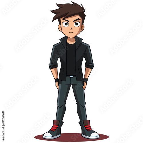 boy with a backpack