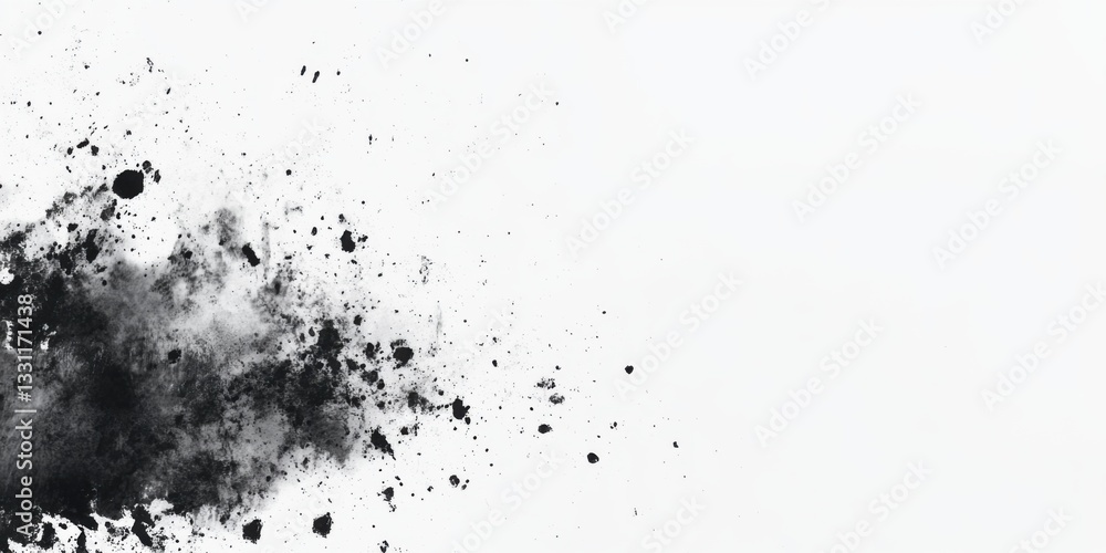 Abstract Black Ink Splash on White Background for Creative Projects Abstract Black Ink Splash on White Background for Creative Projects