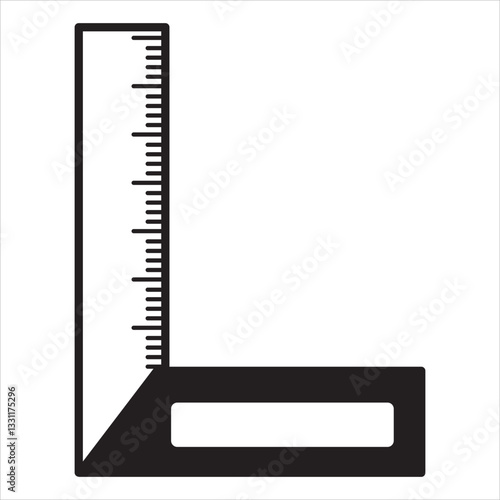 Elbow ruler vector illustration for construction theme design element