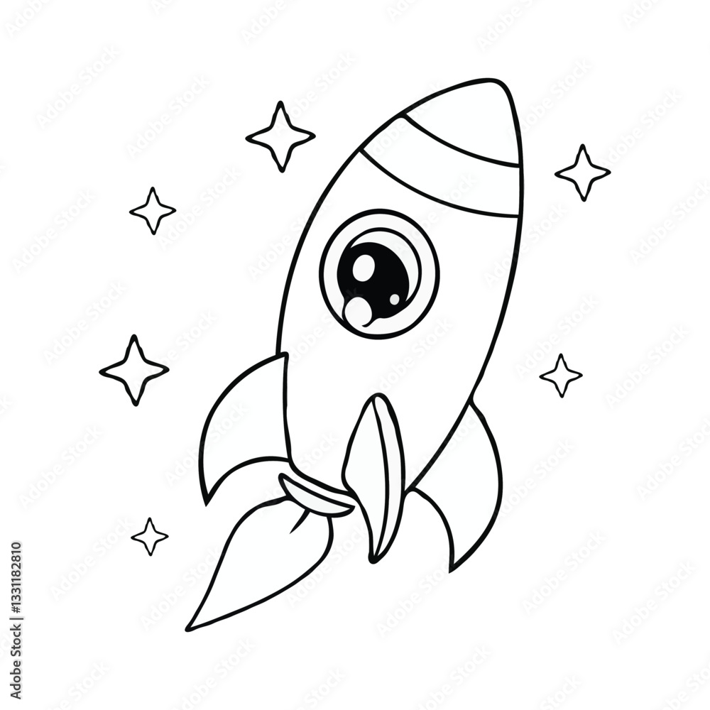 Rocket coloring page Rocket coloring page