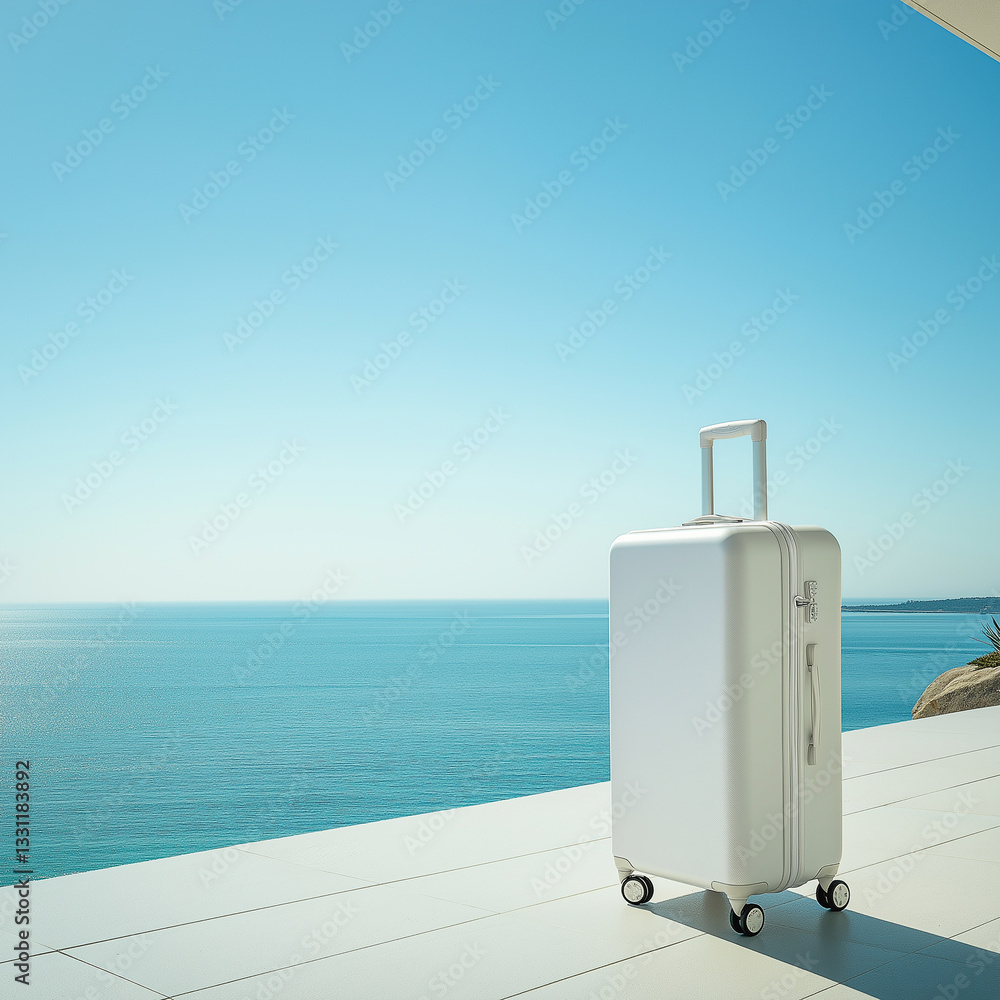 Obraz premium A suitcase stands